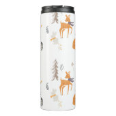 ウィンターウッドランド動物フォークアートクリスマス タンブラー (裏面)