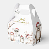 ウィンターウッドランド動物最初の誕生日ありがとう フェイバーボックス (裏面サイド)