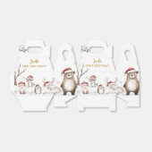 ウィンターウッドランド動物最初の誕生日ありがとう フェイバーボックス (折り畳みなし)