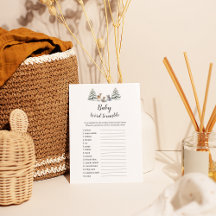 ウィンターウッドランド動物UKベビー単語スクランブル