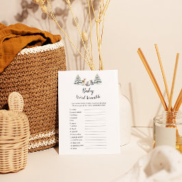 ウィンターウッドランド動物UKベビー単語スクランブル チラシ