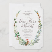 ウィンターウッドランド婚約招待状 招待状 (正面)