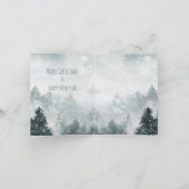 ウィンターウッドランド山林素晴らしホワイトフクロウ シーズンカード (内部)