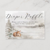 ウィンターウッドランド男の赤ちゃんシャワー エンクロージャーカード (正面)