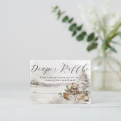 ウィンターウッドランド男の赤ちゃんシャワー エンクロージャーカード (スタンド正面)