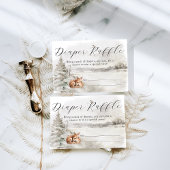 ウィンターウッドランド男の赤ちゃんシャワー エンクロージャーカード