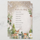 ウィンターウッドランド白フローラがベビーカードを希望 (正面/裏面)