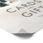 ウィンターウッドランド赤ちゃんシャワーカードとギフト ポスター (角)