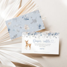 ウィンターウッドランド青い鹿おむつラッフルチケット