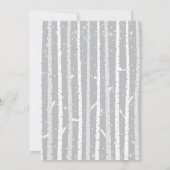 ウィンターウッドランド鹿キツネベビーシャワー招待状 招待状 (裏面)