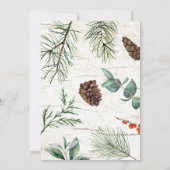 ウィンターウッドランド1st誕生日パーティの招待状 招待状 (裏面)