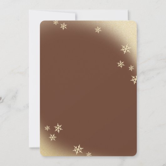 ウィンターウッドランド50周年記念金ゴールドとブラウン 招待状 (裏面)