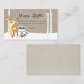 ウィンターウッドランド – おむつラッフルカード エンクロージャーカード (正面/裏面)