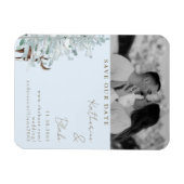 ウィンターウッドラ結婚ンドブルーの写真救がOur Date マグネット (横)