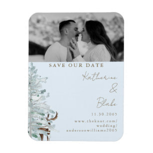 ウィンターウッドラ結婚ンドブルーの写真救がOur Date マグネット