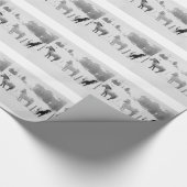 ウィンターウマウマ科のクリスマスホリデークリスマス ラッピングペーパー (角)