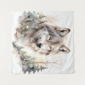 ウィンターウルフタペストリー タペストリー (正面(横))