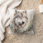 ウィンターウルフ装飾用クッション クッション (ブランケット)