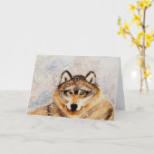 ウィンターウルフ カード (黄色い花)