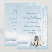 ウィンターウルフ ブライダルシャワー 招待状 (正面/裏面)