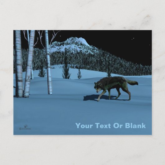 ウィンターウルフ – Tapetum Lucidum ポストカード (正面)