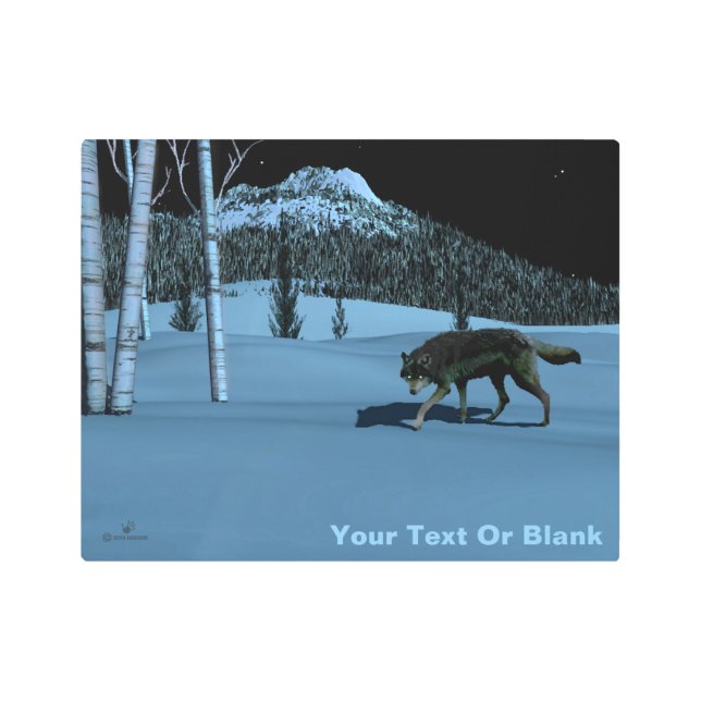 ウィンターウルフ – Tapetum Lucidum メタルプリント (正面)