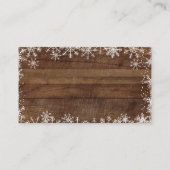 ウィンターウ素朴ッドランド – おむつラッフルカード エンクロージャーカード (裏面)