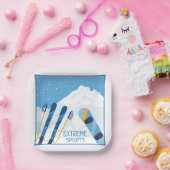 ウィンターエクストリームスポーツ ペーパープレート (パーティー)