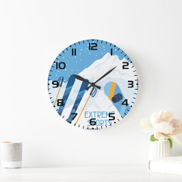 ウィンターエクストリームスポーツ ラージ壁時計