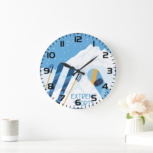 ウィンターエクストリームスポーツ ラージ壁時計