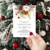 ウィンターエバエレガントーグリーン&ローワンブライダルシャワー 招待状