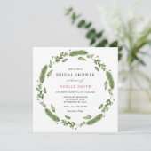 ウィンターエバーグリーンとホリーブライダルシャワー 招待状 (スタンド正面)