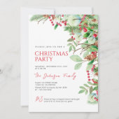 ウィンターエバーグリーンクリスマスパーティの招待状 招待状 (正面)