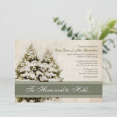 ウィンターエバーグリーンズヴィンテージウェディング招待状 招待状 (スタンド正面)