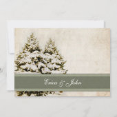 ウィンターエバーグリーンズヴィンテージウェディング招待状 招待状 (裏面)