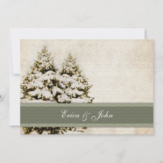 ウィンターエバーグリーンズヴィンテージウェディング招待状 招待状 (裏面)