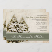 ウィンターエバーグリーンズヴィンテージウェディング招待状 招待状 (正面/裏面)