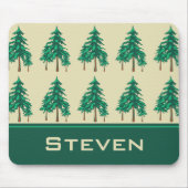 ウィンターエバーグリーン屋外愛好家パーソナライズされた マウスパッド (正面)