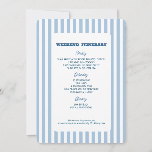 ウィンターエペールスキーバチェロレッテ週末 招待状 (裏面)