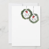 ウィンターエメラルドグリーンフェスティバル結婚クリスマス 招待状 (裏面)