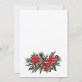 ウィンターエメラルドグリーンフェスティバル結婚クリスマス 招待状 (裏面)