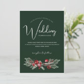 ウィンターエメラルドグリーンフェスティバル結婚クリスマス 招待状 (スタンド正面)