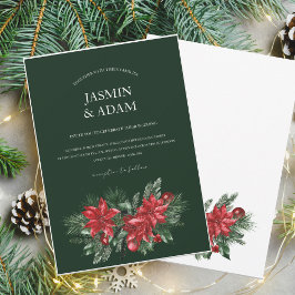 ウィンターエメラルドグリーンフェスティバル結婚クリスマス 招待状