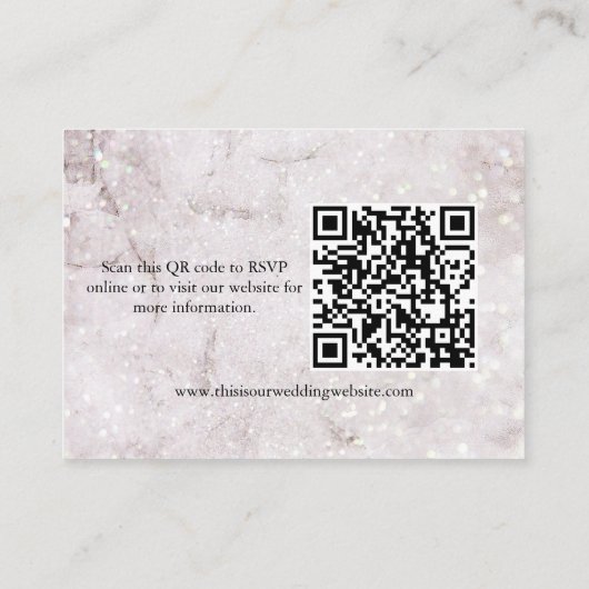 ウィンターエレガンスクリスマス結婚のウェブサイト エンクロージャーカード (裏面)