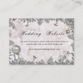 ウィンターエレガンスクリスマス結婚のウェブサイト エンクロージャーカード (正面)