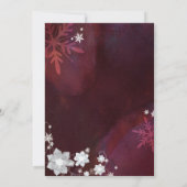 ウィンターエレガンスノー結婚フラワーズ 招待状 (裏面)