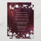 ウィンターエレガンスノー結婚フラワーズ 招待状 (正面/裏面)