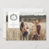 ウィンターエレガントガーランドリースモノグラムクレスト写真 シーズンカード (正面)