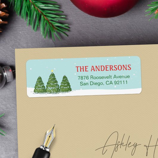 ウィンターエレガントチックホリデーの願い ラベル