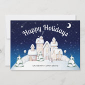 ウィンターエレガントビレッジビジネスホリデー シーズンカード (正面)